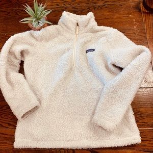 Patagonia Fuzzy Soft White Pullover Size Medium